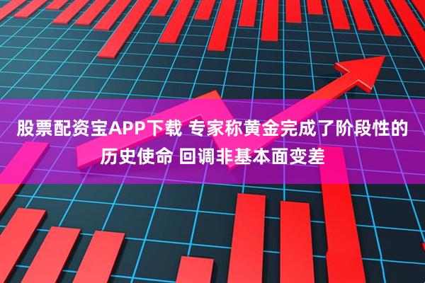 股票配资宝APP下载 专家称黄金完成了阶段性的历史使命 回调非基本面变差